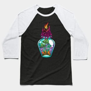 Spooky witch mushroom potion poison bottle Baseball T-Shirt